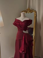 6299 ~ فستان سهرة طويل لونين