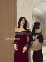 6859 - فستان سهرة طويل مخملي