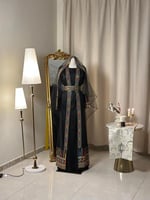 جلابية سوداء مع وشاح أنيق 5469