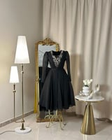 فستان سهرة ميدي 5182 ( 4 الوان )