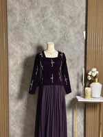 6695- فستان سهرة طويل ( لونين )