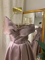 فستان سهرة ميدي ( 4 الوان ) 3527