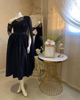 فستان سهرة ميدي اسود 3214