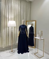 فستان سهرة طويل ( 2 لونين) 3827