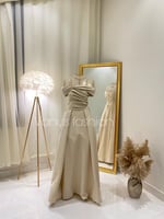 فستان سهرة طويل 3551 ( لونين )