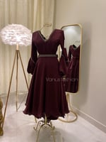 فستان سهرة ميدي ( 2 لونين) 3357