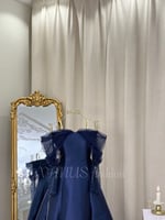 فستان سهرة طويل ( 2 لونين ) 4215