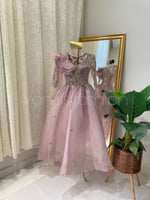 فستان سهرة ميدي ( 3 الوان ) 3495