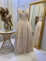 فستان سهرة طويل ( 4الوان) 3353