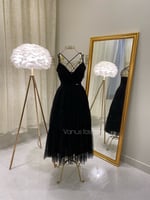 فستان سهرة ميدي ( 7 الوان ) 3330