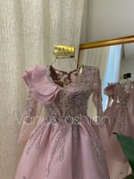 فستان سهرة ميدي ( 3 الوان ) 3495