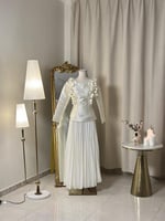 فستان سكري بتصميم رومانسي أنيق 5485