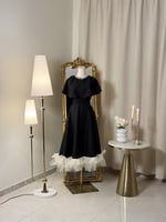 6045 -فستان ميدي ( 2 لونين)