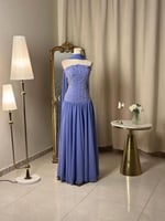 6325 -فستان بنفسجي فاخر بتطريز ناعم ولمسة ملكية!