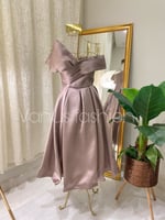 فستان سهرة ميدي ( 4 الوان ) 3527