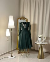 فستان سهرة ميدي 5182 ( 4 الوان )