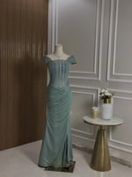 6755- فستان تيفاني أنيق ولمّاع