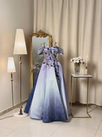 6417- فستان سهرة ساحر بتدريجات اللون الموفي