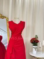 فستان ميدي (لونين ) 4465