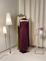 6270- فستان برغندي أنيق بتصميم وراحة مطلقة!