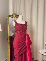 6322 - فستان سهرة طويل لونين