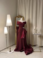 6299 ~ فستان سهرة طويل لونين