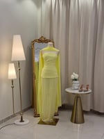 6252-فستان ليموني بلمسة جريئة ومشرقة