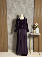 6695- فستان سهرة طويل ( لونين )