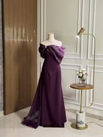 6779 - فستان سهرة أنيق بلون موف غامق