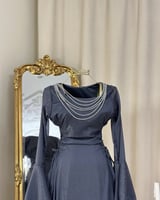 فستان طويل ( ٣ الوان ) 4408