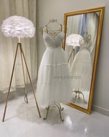 فستان سهرة ميدي ( 7 الوان ) 3330