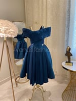 فستان سهرة ميدي(3 الوان) 3466