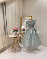 فستان سهرة ميدي فاخر 3580