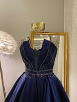 فستان سهرة ميدي ( 2لونين) 3548