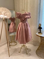 فستان سهرة ميدي(3 الوان) 3466