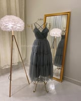 فستان سهرة ميدي ( 7 الوان ) 3330