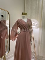 فستان سهرة طويل ( 3 الوان ) 3498