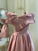 فستان سهرة ميدي(3 الوان) 3466