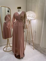 فستان سهرة طويل ( 3 الوان ) 3498