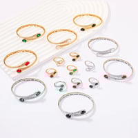 سوارة وخاتم مطليان بالذهب عيار 18 والبلاتينيوم