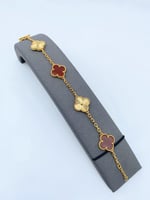 سوارة فان كليف عقيق مطلية بالذهب عيار 18 عدة الوان...