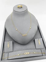 طقم ميسيكا 4 قطع - فضي, ذهبي - مستوحى