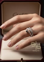 خاتم مسمار مرصع بالزركون