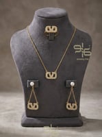 طقم فالنتينو 4 قطع فضي وذهبي - مستوحى