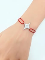 سوارة خيط مرصعه بالزركون بتصميم عصري عدة الوان