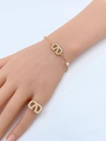 طقم فالنتينو 4 قطع فضي وذهبي - مستوحى