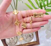 طقم فان كليف مطلي بالذهب عيار 18 3 قطع - مستوحى