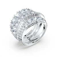 خاتم سواروفسكي - فضي وذهبي - مستوحى