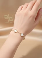 سوارة فان كليف ميني مطلية بالذهب عيار 18 - مستوحاة