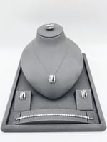 طقم سواروفسكي 4 قطع - فضي, ذهبي - مستوحى